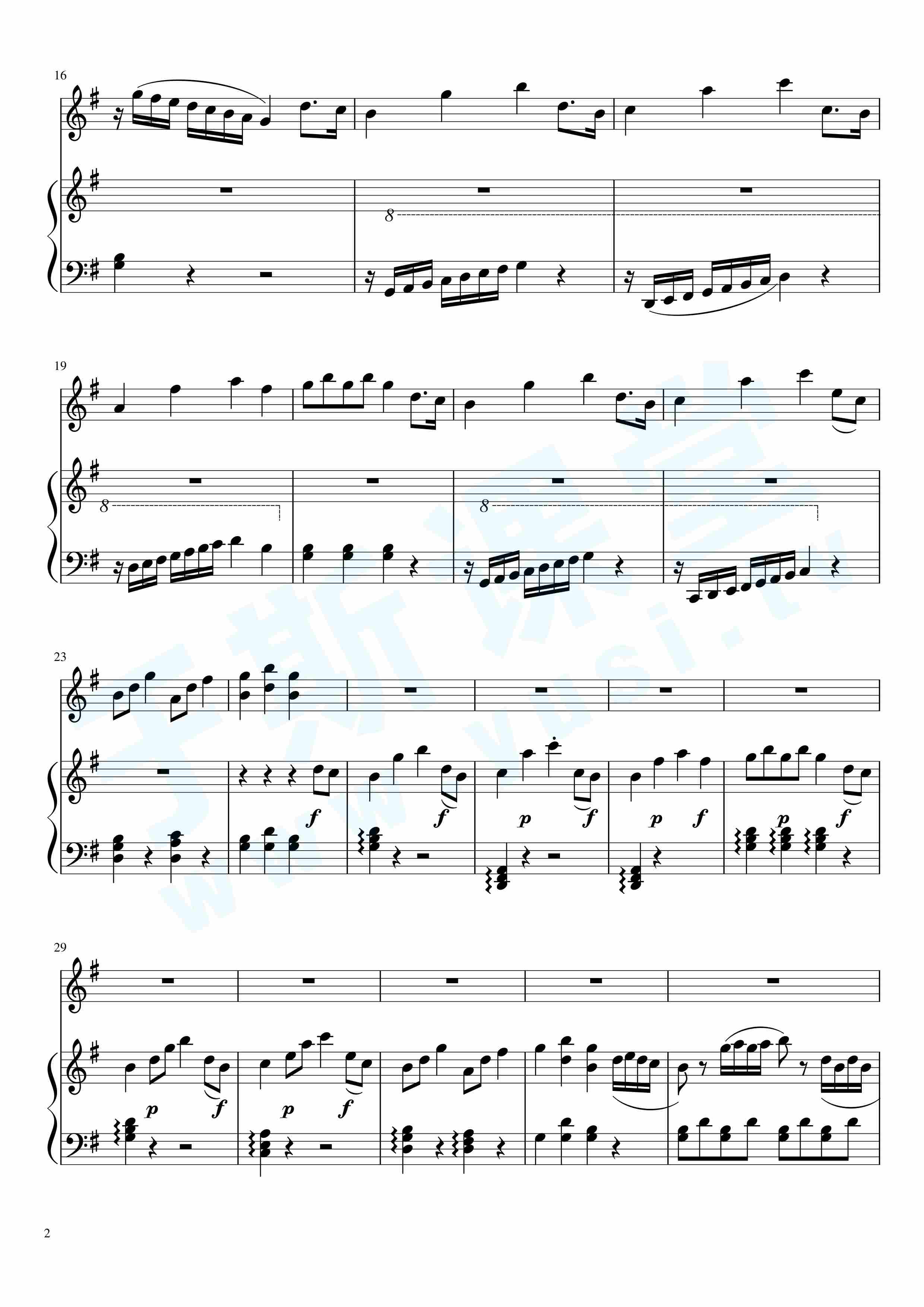 131.高师钢基（一）《歌剧《魔笛》主题变奏曲-钢琴谱-最全钢琴谱